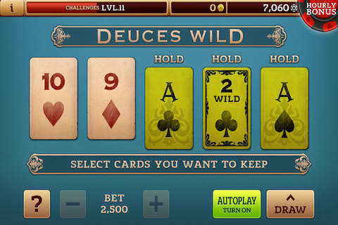 Video Poker - Old Vegas -  Deuces Wild, Jacks or Better & More screenshot 3