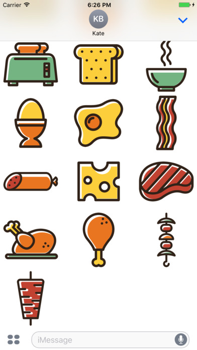 Lunch Stickers for iMessage screenshot 3