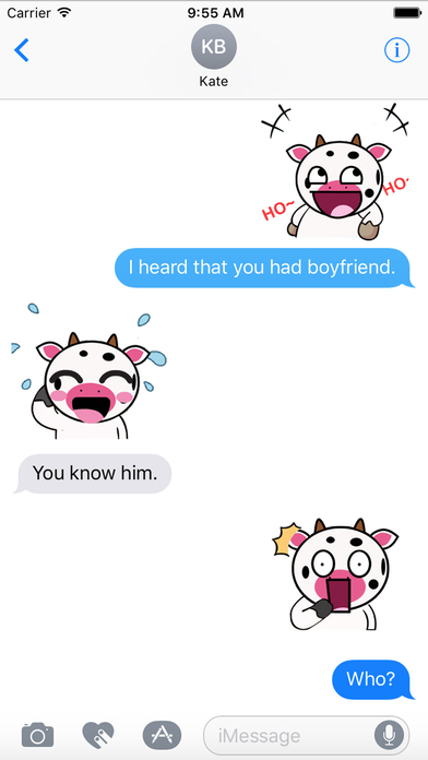 Pink CowsMoji - Cow Emoji Pro for iMessage screenshot 2
