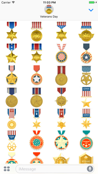 Veterans Day Medals Stickers and Remembrance Day screenshot 2