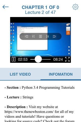 Video Training for Python Programming screenshot 3