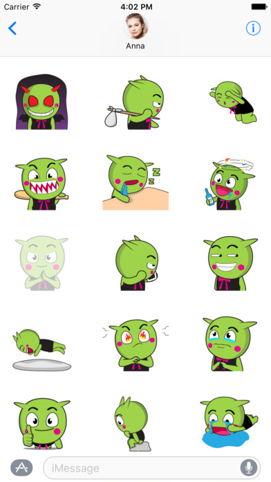 Tiny Orc - Green Fantasy Monster Animated Sticker screenshot 2