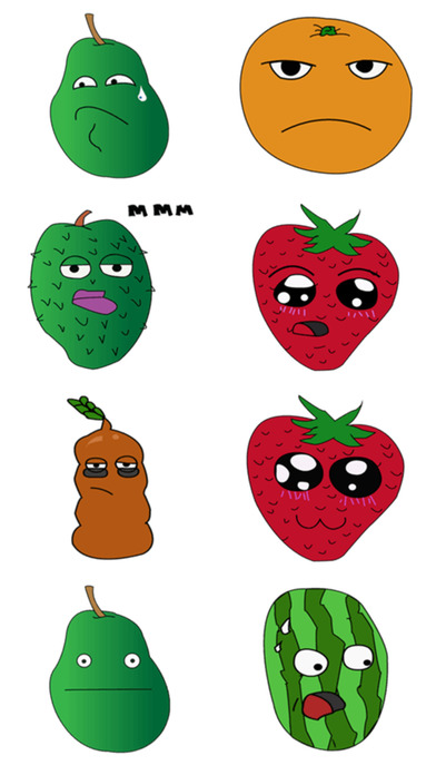 Crazy Fruits Stickers! screenshot 4
