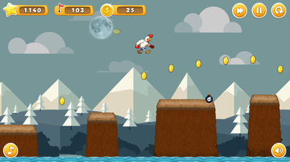 Chicken Boxer Run ~ Adventure Cliffy Runner Games screenshot 2