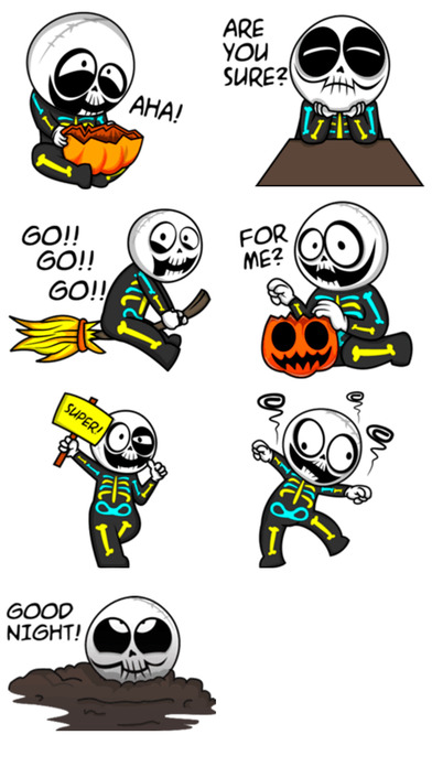 Funny Skeleton  - Stickers for iMessage screenshot 3