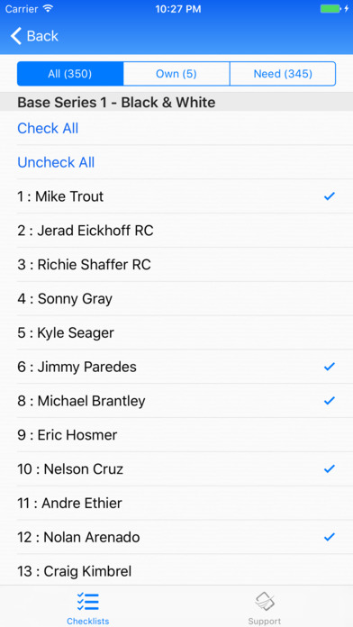 2016 Baseball Cards Checklist Topps screenshot 3