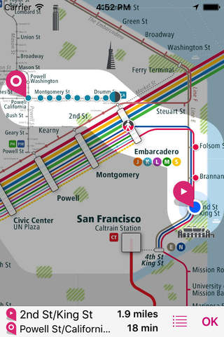 San Francisco Rail Map Lite screenshot 3