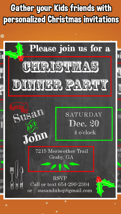 Christmas Party Invitations For Kids screenshot 2