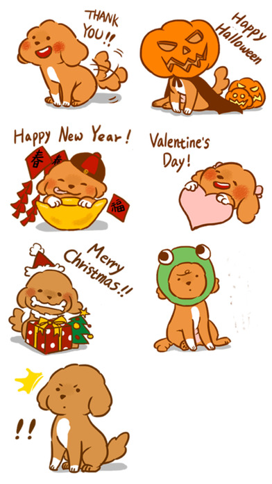 Little Brown Puppy - Stickers for iMessage screenshot 4