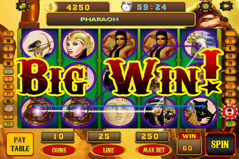 Pharaoh's Slots on Fire Casino Slot Machine Frenzy Free screenshot 2