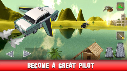 Flying Police Car: Flight Simulator 2016 Car Chase screenshot 3