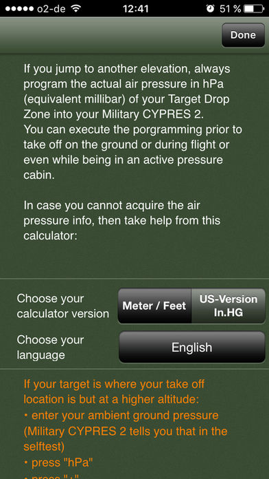CYPRES Military Calculator App screenshot 3