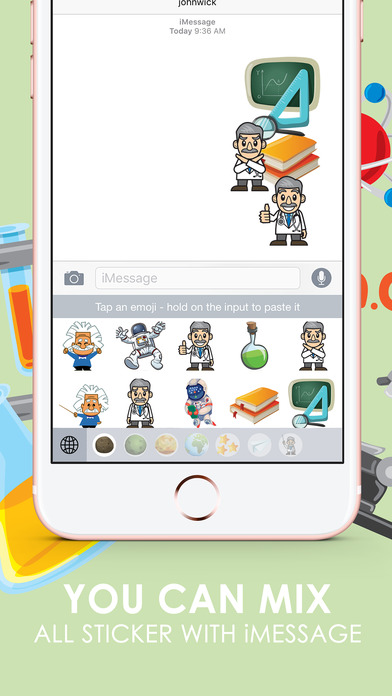 Science Emoji Stickers Keyboard Themes ChatStick screenshot 3