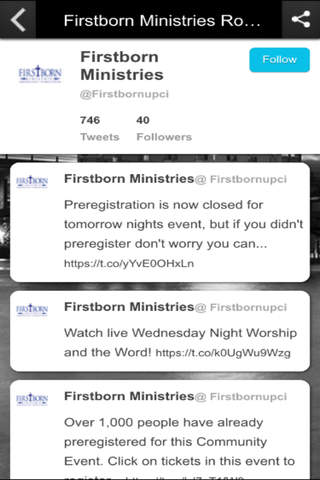 Screenshot of Firstborn Ministries Rockford