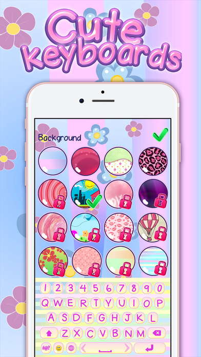 Cute Keyboards – Colorful Themes and Background.s screenshot 2