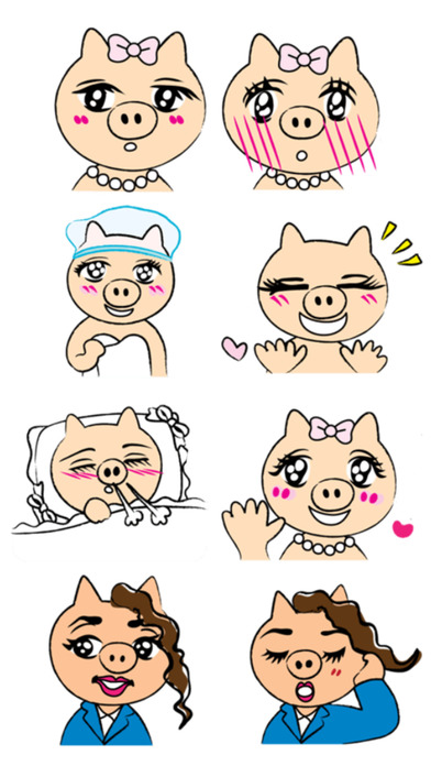Sweet Piggie > Stickers! screenshot 2