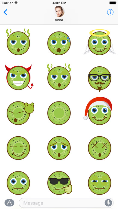 Kiwimoji - Kiwi Fruit emoji stickers screenshot 3
