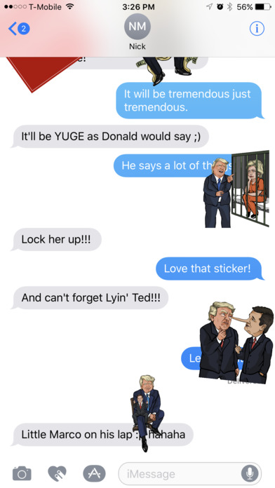 Trump/Clinton 2016 Election Emoji Stickers screenshot 3