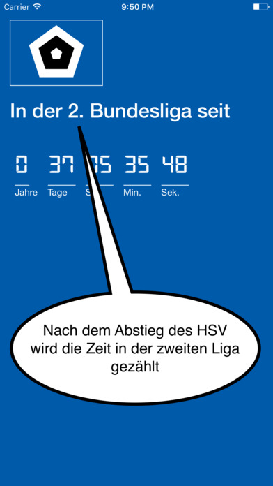 HSV Abstiegs Uhr screenshot 2