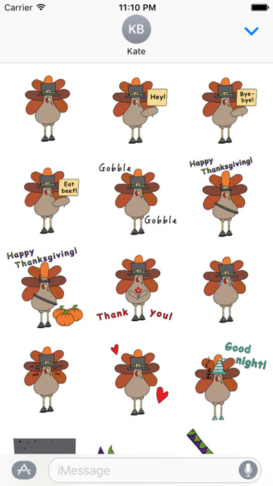 Thanksgiving Stickers and Emojis - Super Turkey! screenshot 3