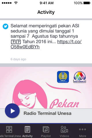 Radio Terminal Unesa screenshot 2