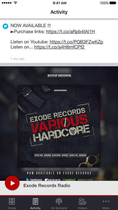 Exode Records Radio screenshot 2