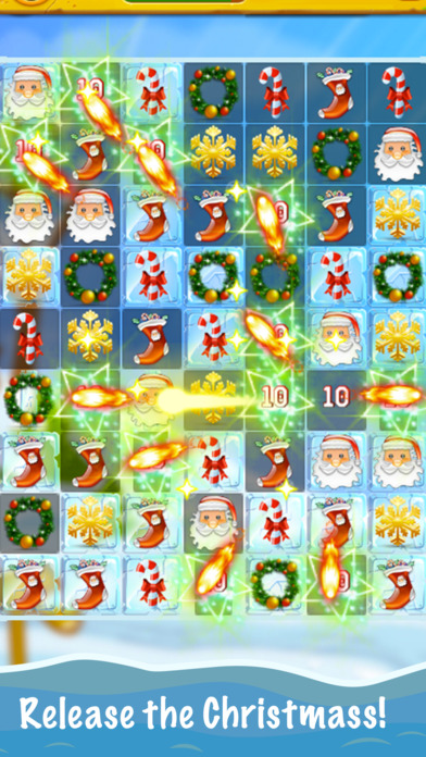 Christmas santa holiday match 3 screenshot 3