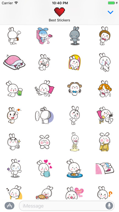 Cute Bunny Stickers screenshot 2