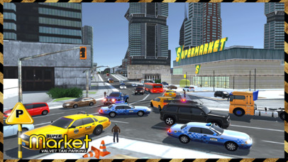 Taxi Driver 3D Simulator - Supermarket Parking screenshot 2