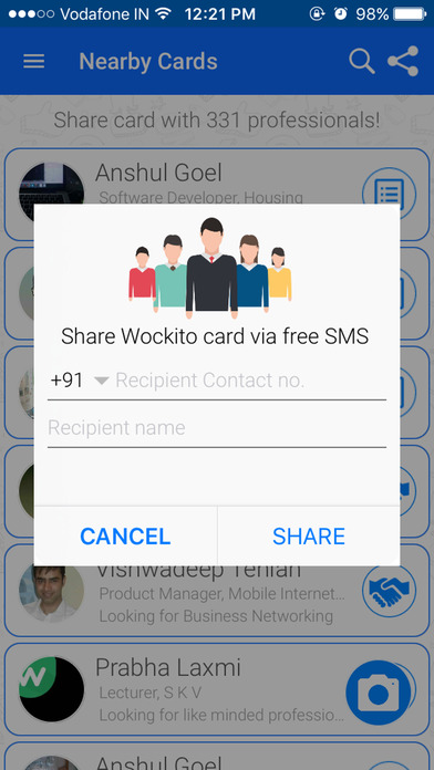Wockito - Business card app screenshot 3