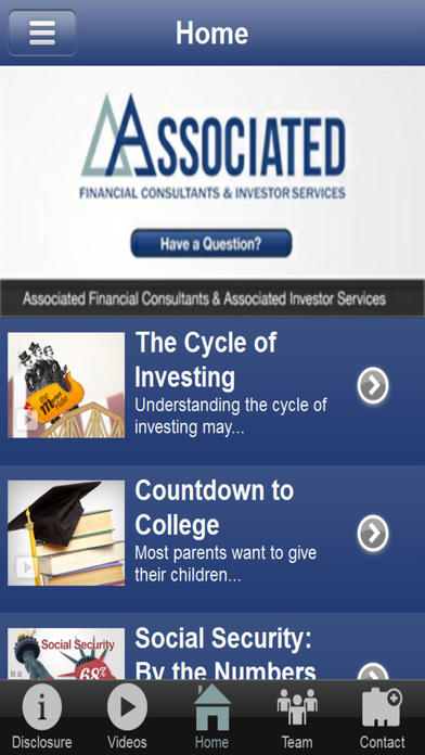 Associated Financial Consultants Investor Services screenshot 2