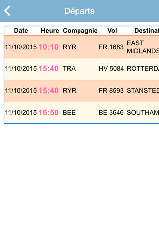 Aéroport Bergerac Flight Status screenshot 2