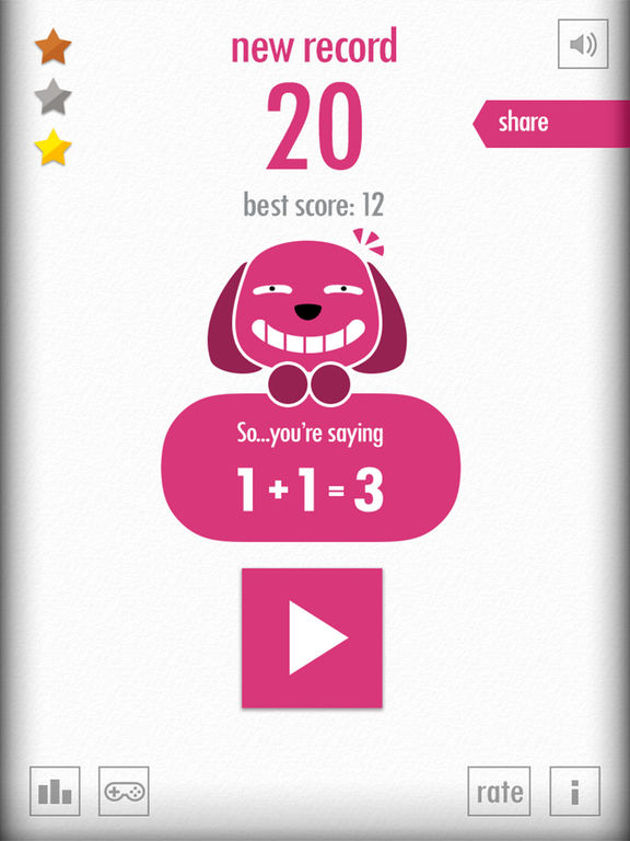 Screenshots of 1+2=3 for iPad