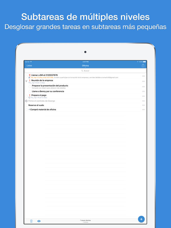 Captura de pantalla del iPad 2
