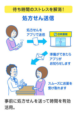 お薬手帳プラス 日本調剤の薬局へ処方せんの事前送信ができる screenshot 3