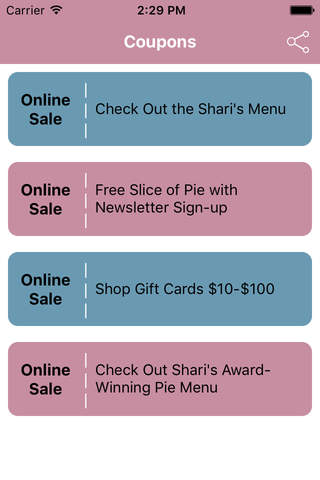 Coupons for Shari's Restaurant & Pies Free App screenshot 2
