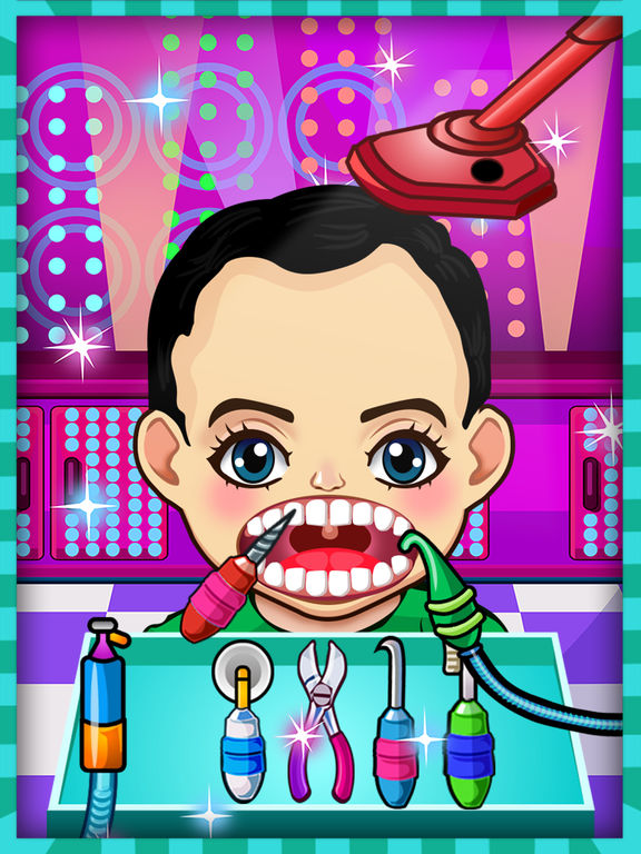 Celebrity Crazy Dentist Teeth Doctor Little Office & Shave Beard Hair Salon Free Kids Gamesscreeshot 2
