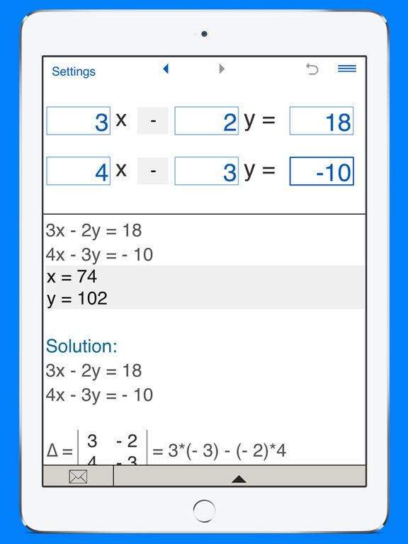 solve three linear equations calculator