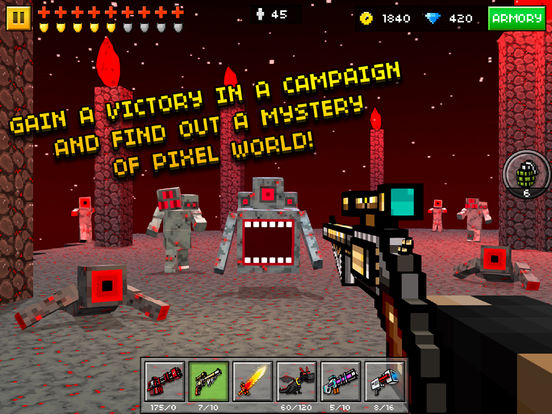 Screenshots of Pixel Gun 3D for iPad