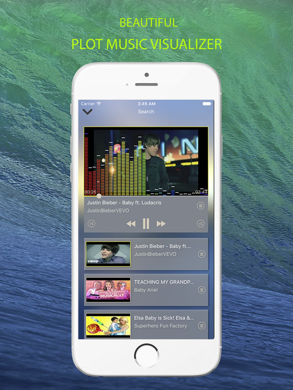 music player with visualizer mac