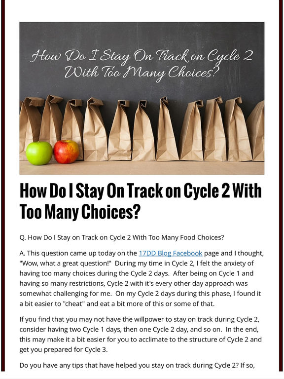 17 Day Diet Menu Plan Cycle 17 Of Antm