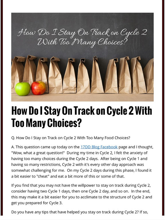 17 Day Diet Cycle 1 Menu Plan Marcus Reid