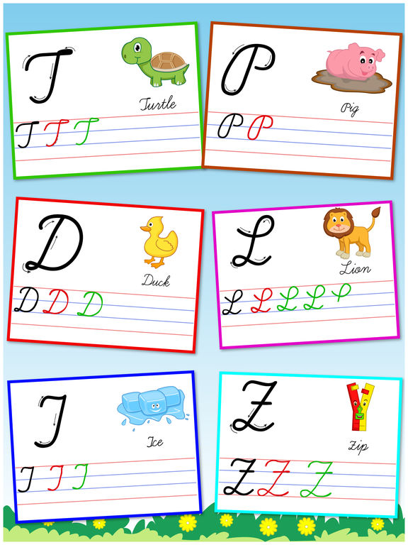 Cursive Writing Capital letters : Kids learn to write uppercase