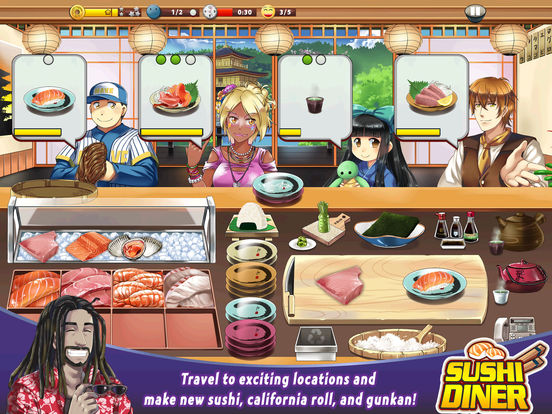 cooking fever task sushi serve 3 sushi in 3 seconds