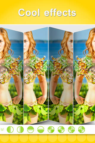 Photo-Mirror Image! Instant twin camera & pics retouch editing to split-pic screenshot 2