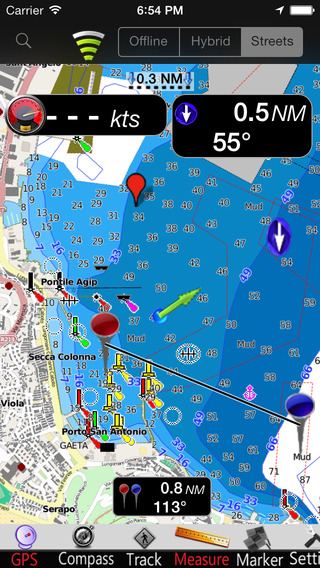 Lazio-Campania GPS Nautical charts