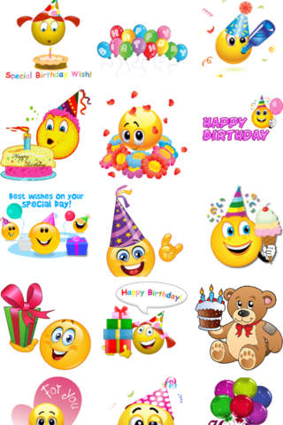 Birthday Emoticons screenshot 4