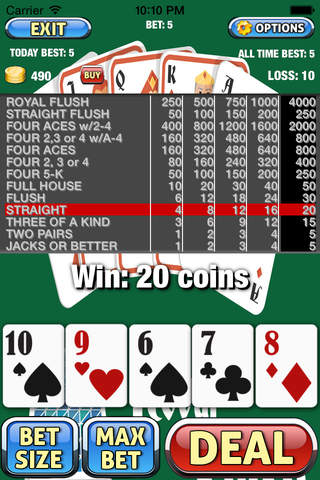 Aced Royal Flush Video Poker screenshot 4
