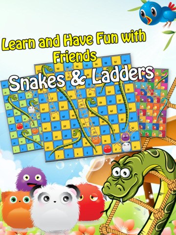 Snakes and Ladders Words Free Classic Board Game