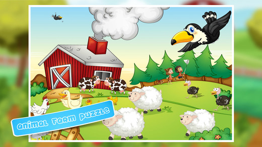 Farm Animal Jigsaw Puzzle for Kids boys girls and preschool toddlers - Fun Childrens Game with Cows 